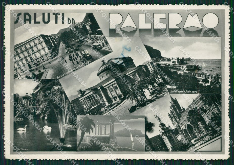 Palermo Città Saluti da Foto FG cartolina ZK3474 – fronte
