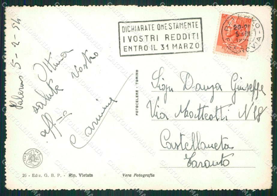 Palermo Città Saluti da Foto FG cartolina ZK3474 – retro