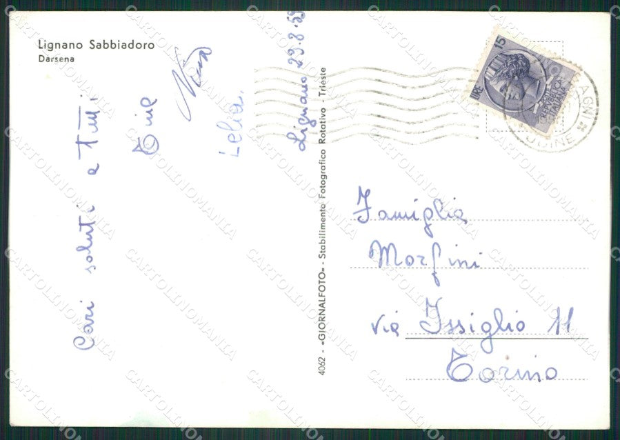 Udine Lignano Sabbiadoro Foto FG cartolina ZK3482 – retro