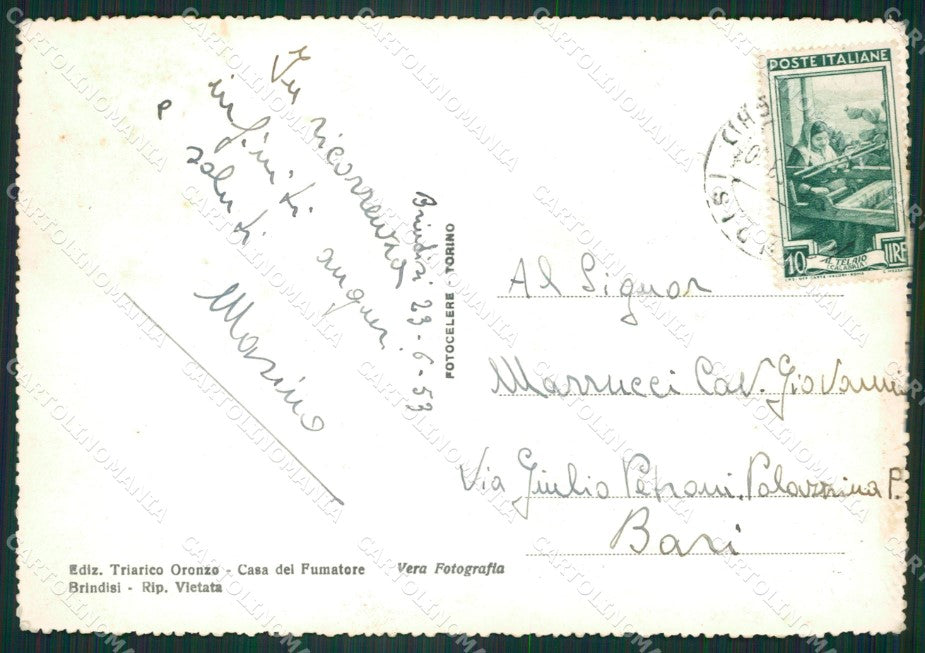 Brindisi Città Foto FG cartolina ZK3484 – retro