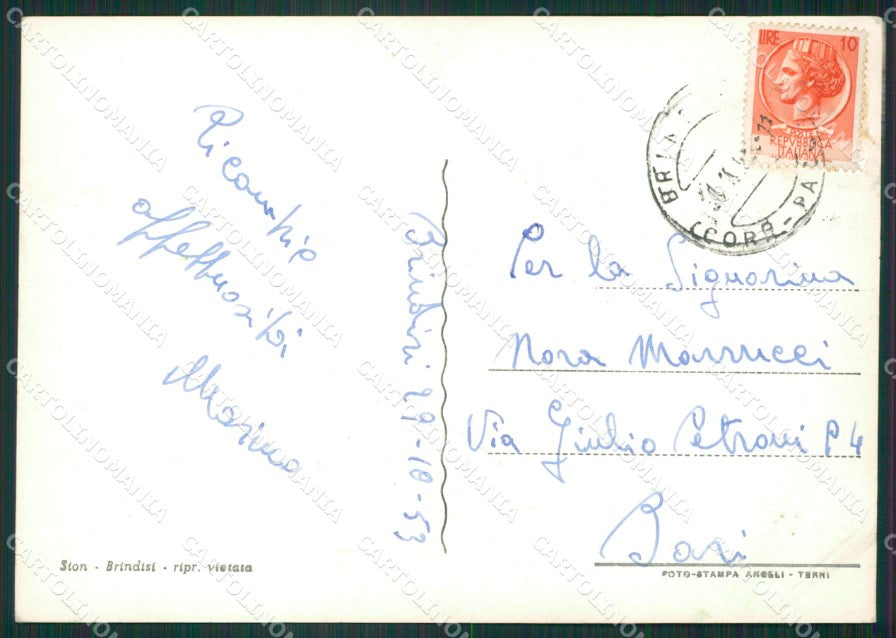 Brindisi Città Foto FG cartolina ZK3486 – retro