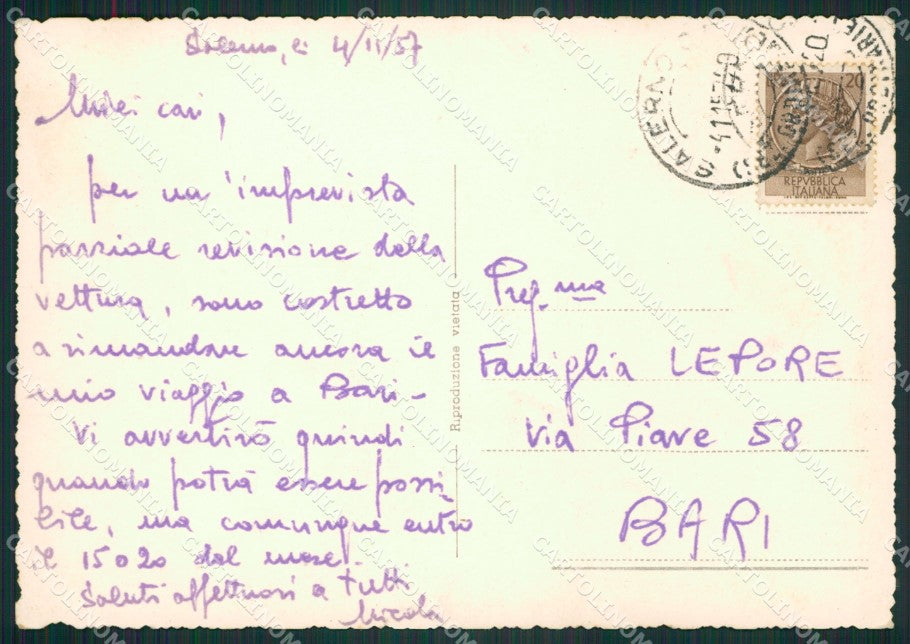 Salerno Città Foto FG cartolina ZK3518 – retro