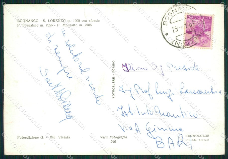 Verbania Bognanco PIEGHINE Foto FG cartolina ZK3521 – retro