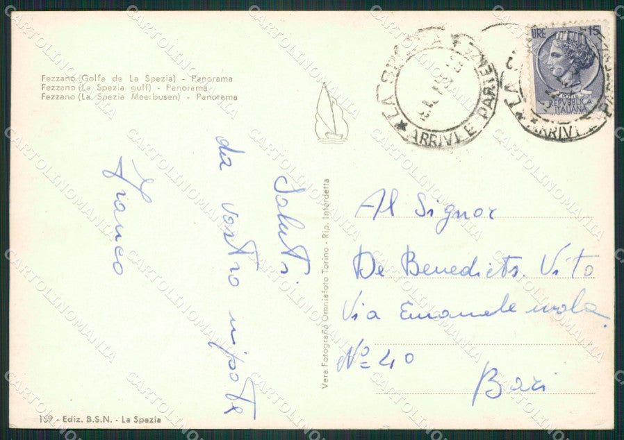 La Spezia Portovenere Fezzano Foto FG cartolina ZK3526 – retro