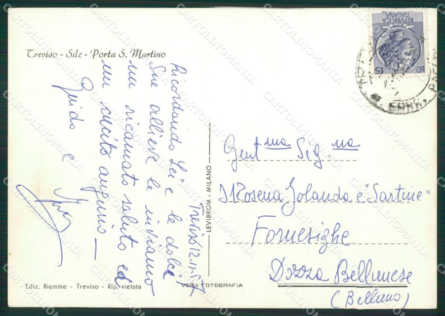 Treviso Sile Foto FG cartolina ZK3536 – retro