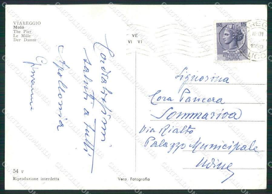 Lucca Viareggio PIEGHINA Foto FG cartolina ZK3569 – retro