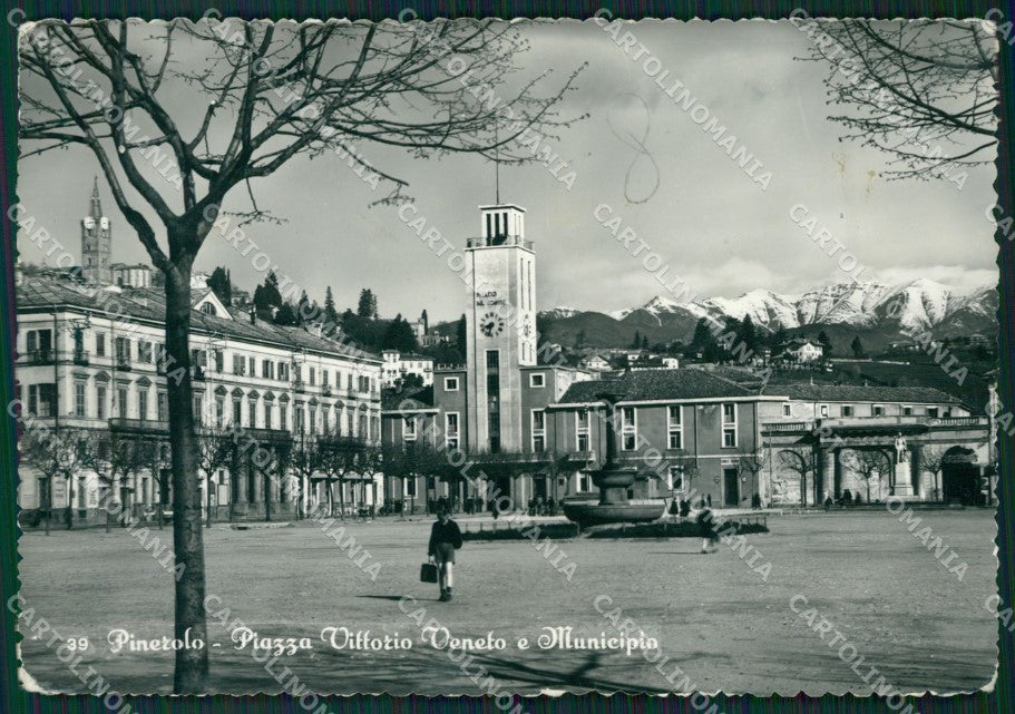Torino Pinerolo Municipio Foto FG cartolina ZK3572 – fronte