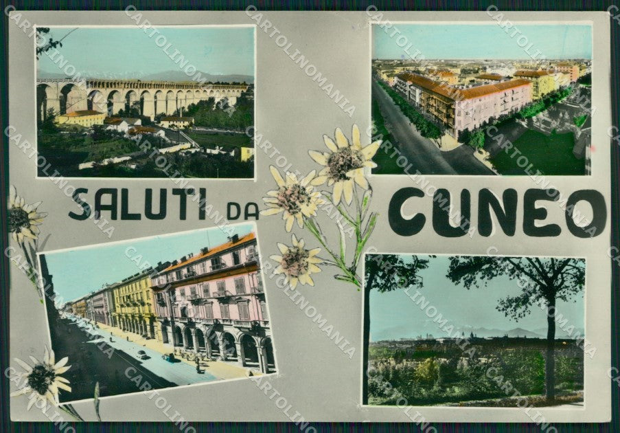 Cuneo Città Saluti da Foto FG cartolina ZK3585 – fronte