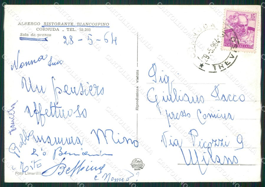 Treviso Cornuda Foto FG cartolina ZK3597 – retro