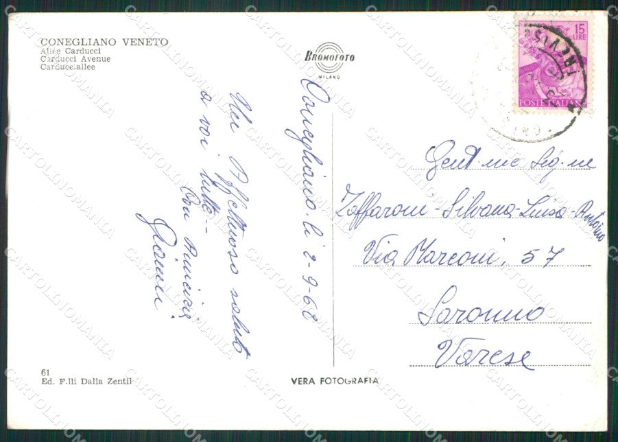 Treviso Conegliano Veneto Foto FG cartolina ZK3599 – retro