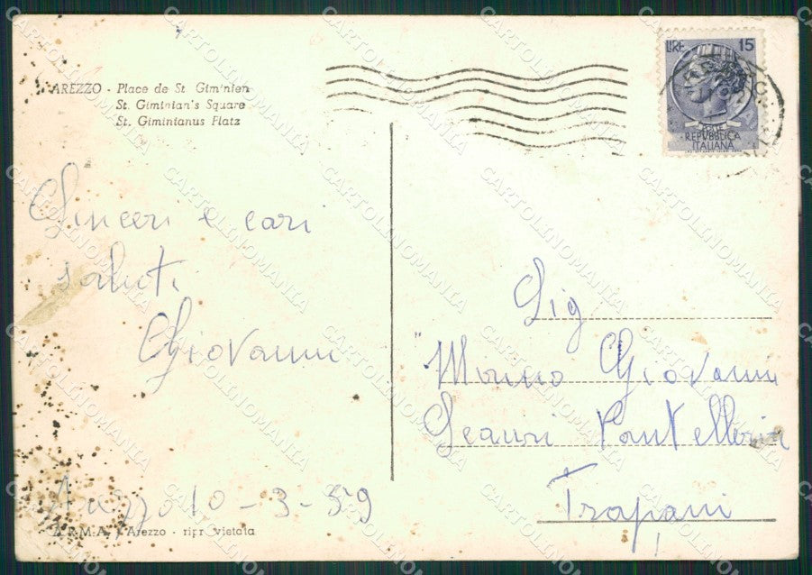 Arezzo Città PIEGA Foto FG cartolina ZK3611 – retro