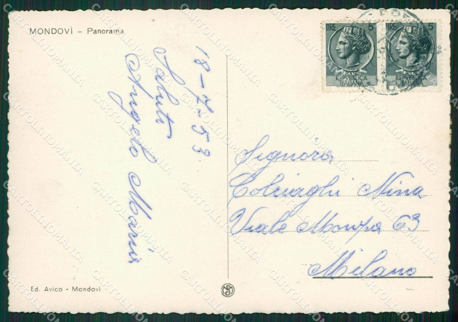 Cuneo Mondovì FG cartolina ZK3628 – retro