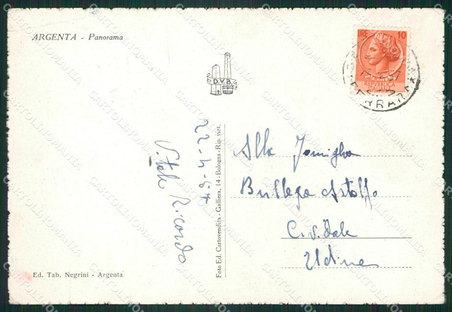 Ferrara Argenta PIEGA STRAPPINO FG cartolina ZK3634 – retro