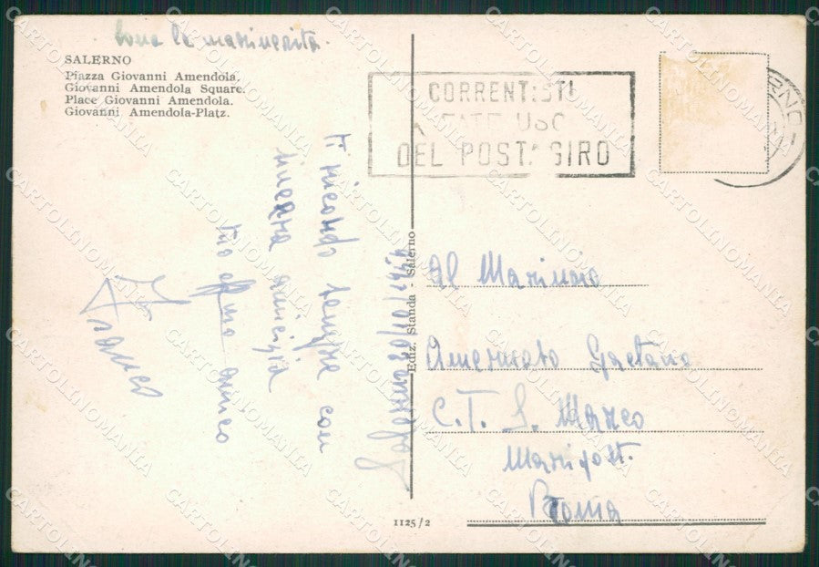 Salerno Città FG cartolina ZK3640 – retro