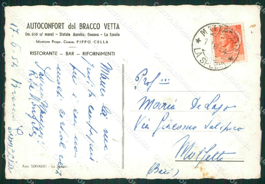 La Spezia Bracco Vetta FG cartolina ZK3646 – retro