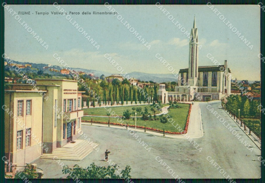 Croazia Fiume Fascismo Tempio Votivo FG cartolina ZK3654 – fronte