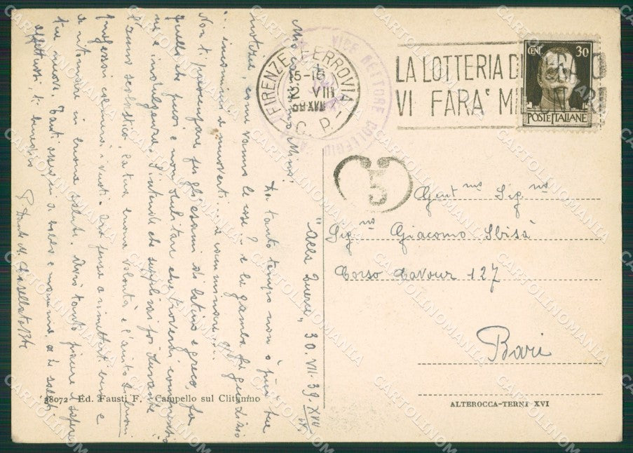 Perugia Campello Sul Clitunno Pecore FG cartolina ZK3674 – retro