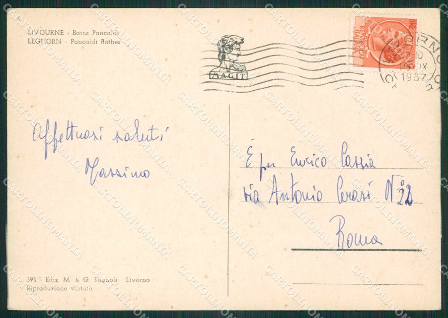 Livorno Città Filovia FG cartolina ZK3700 – retro