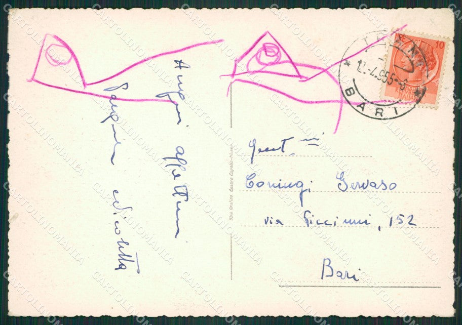 Bari Trani PIEGHINA FG cartolina ZK3716 – retro