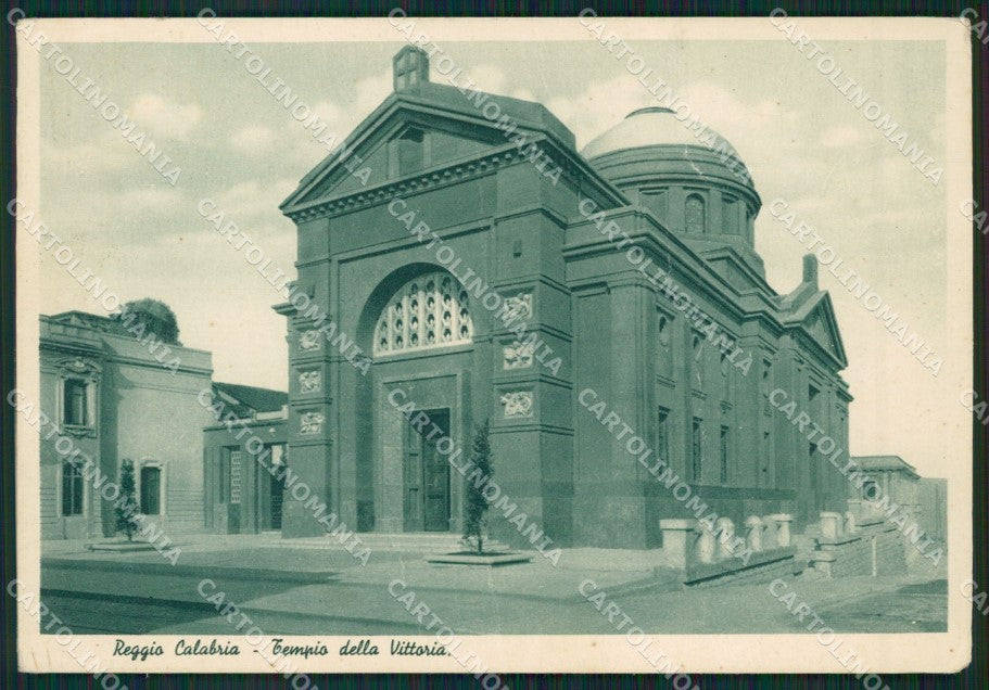Reggio Calabria Città Tempio della Vittoria PIEGATA FG cartolina ZK3721 – fronte