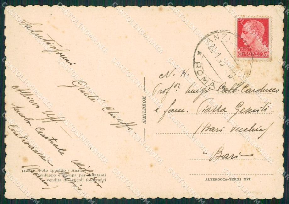 Roma Anzio Scuola Centrale Milizia Controaerei FG cartolina ZK3735 – retro