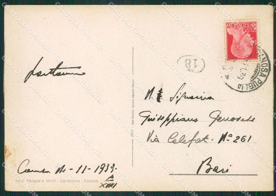 Bari Barletta Canosa FG cartolina ZK3751 – retro
