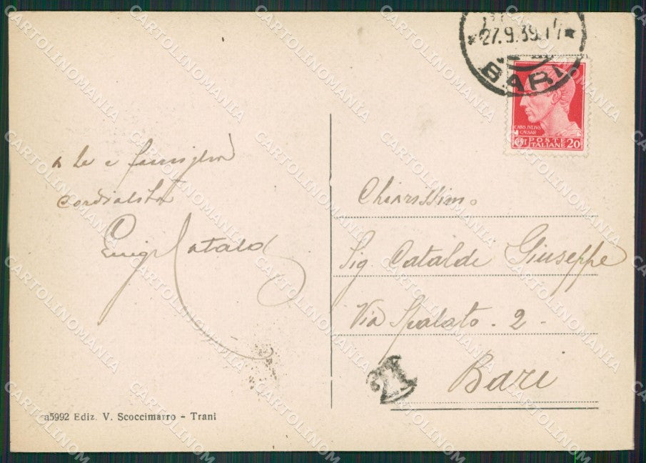 Bari Trani Duomo FG cartolina ZK3752 – retro