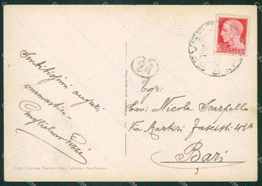 Foggia San Severo FG cartolina ZK3756 – retro