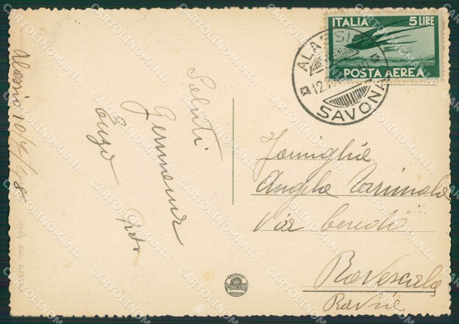 Savona Alassio FG cartolina ZK3768 – retro
