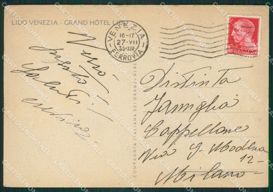 Venezia Lido di FG cartolina ZK3783 – retro