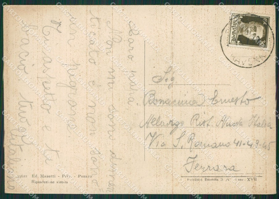 Ravenna Cervia Villa Municipale FG cartolina ZK3798 – retro