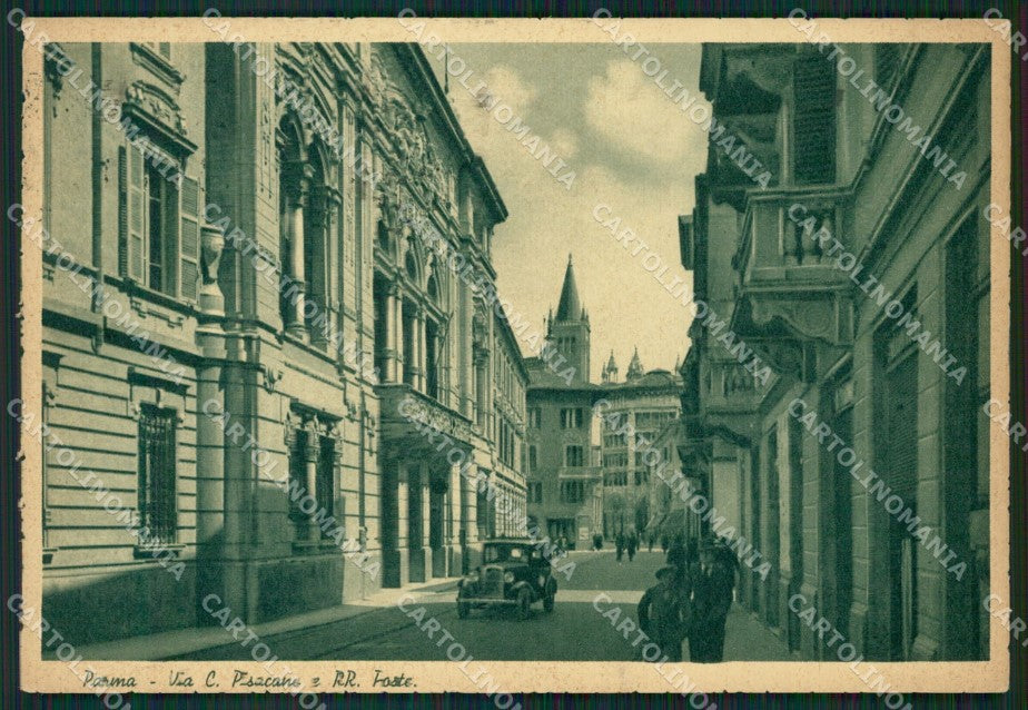 Parma Città Palazzo Poste Auto FG cartolina ZK3818 – fronte