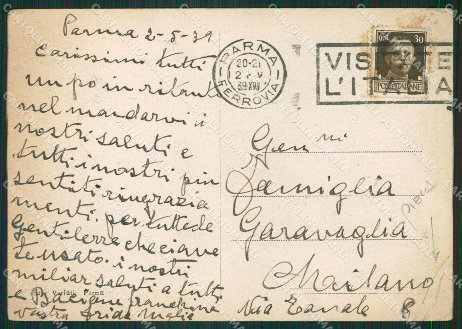 Parma Città PIEGA ABRASA FG cartolina ZK3819 – retro