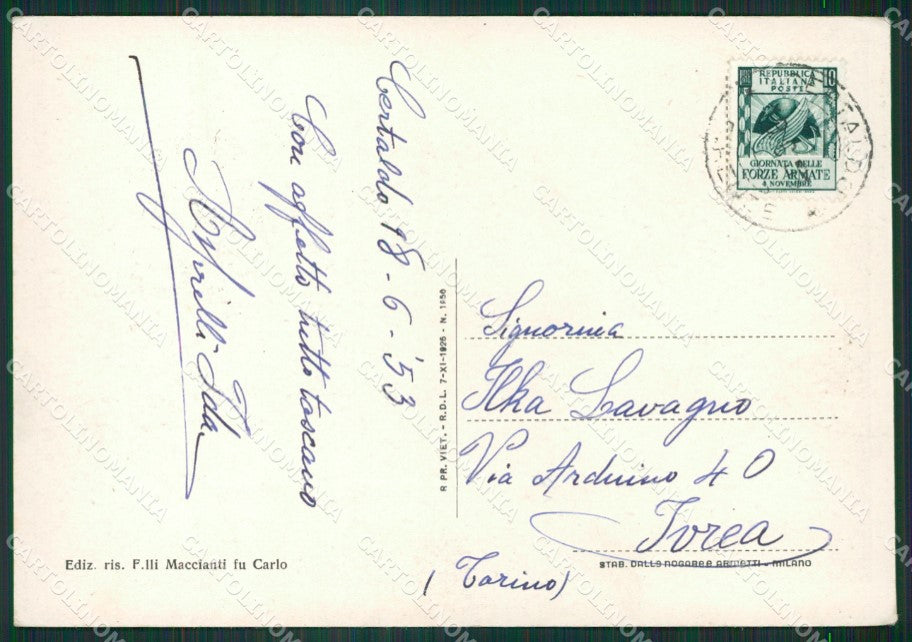 Firenze Certaldo Alto Castello De Peverelli Luschi FG cartolina ZK3897 – retro