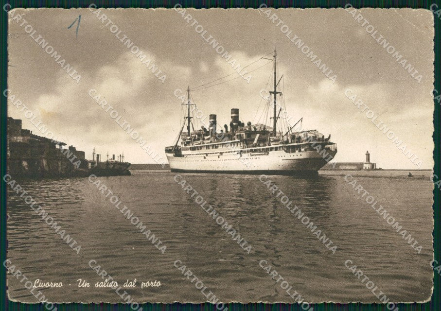 Livorno Città Nave PIEGHINA FG cartolina ZK3899 – fronte