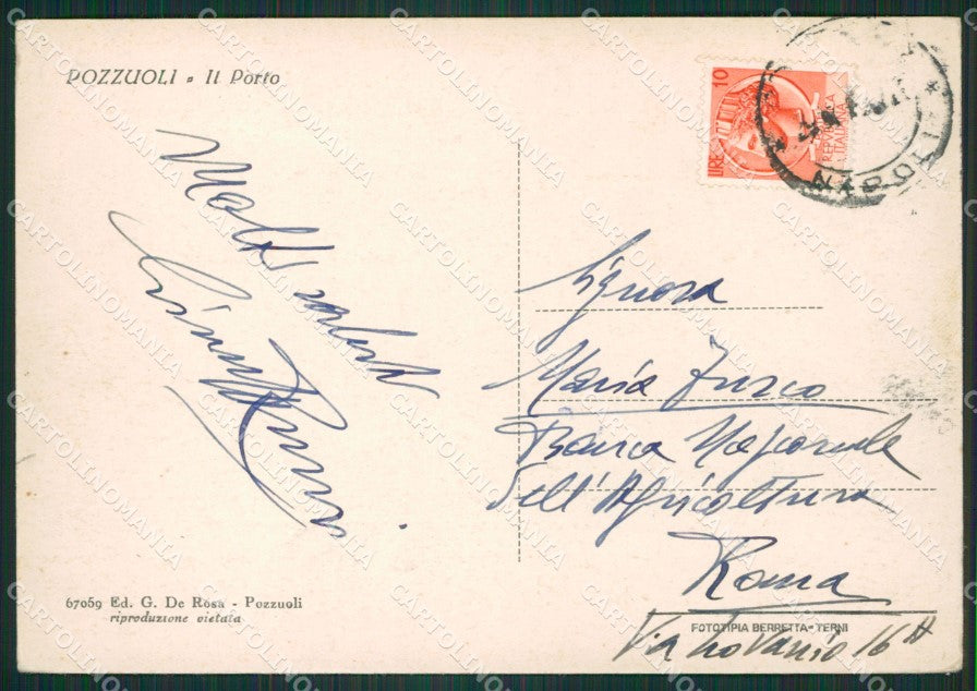 Napoli Pozzuoli Barche FG cartolina ZK3906 – retro