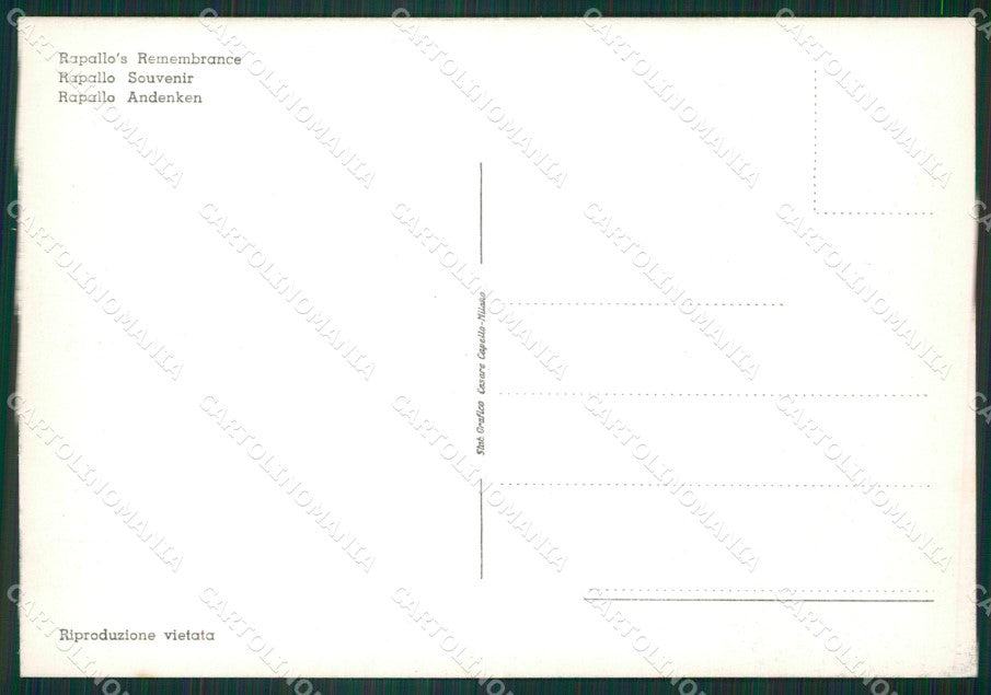 Genova Rapallo FG cartolina ZK3909 – retro