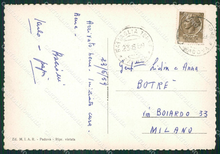 Padova Battaglia Terme Cura del Fango FG cartolina ZK3911 – retro
