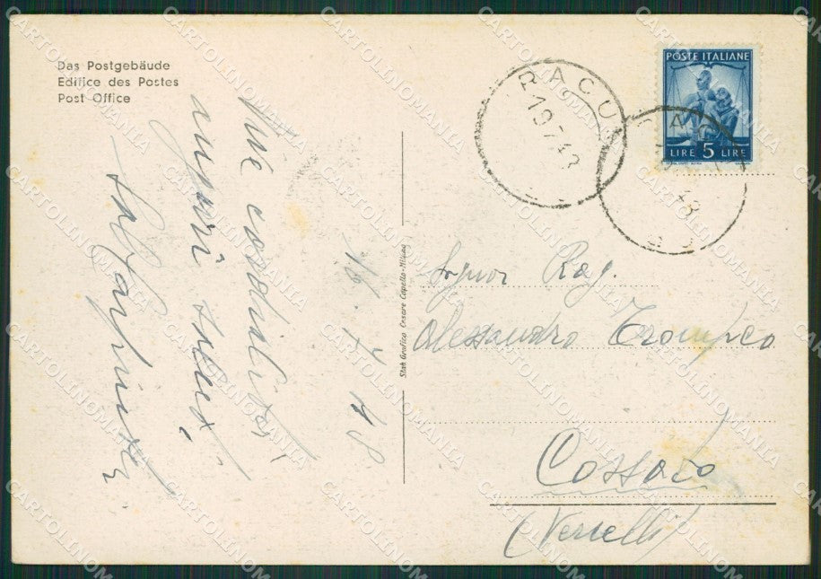Siracusa Città Palazzo delle Poste FG cartolina ZK3918 – retro
