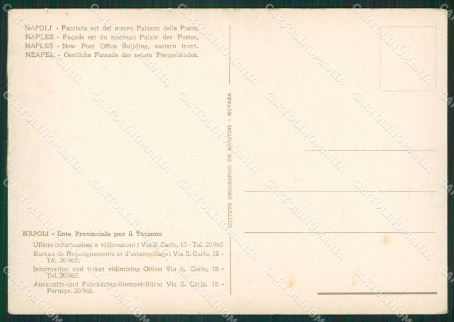 Napoli Città Palazzo Delle Poste FG cartolina ZK3921 – retro