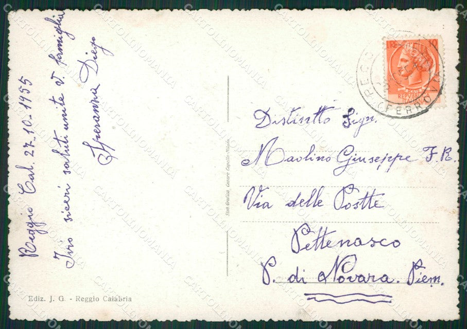 Reggio Calabria Città Palazzo delle Poste e Telegrafi FG cartolina ZK3923 – retro