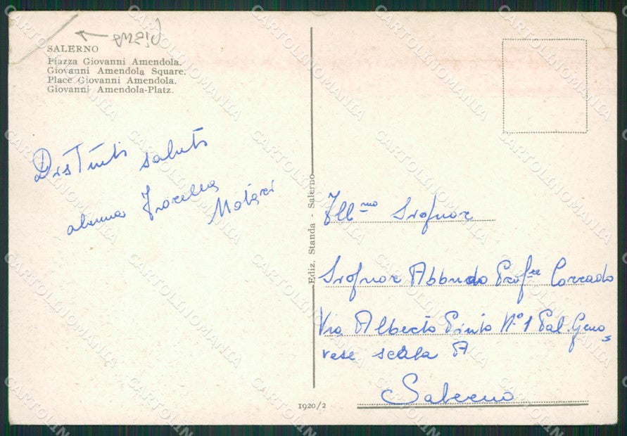 Salerno Città PIEGHE Foto FG cartolina ZK3930 – retro