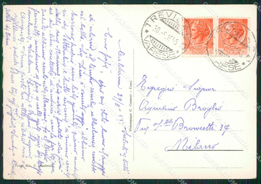 Varese Trevisago Caldana FG cartolina ZK3949 – retro