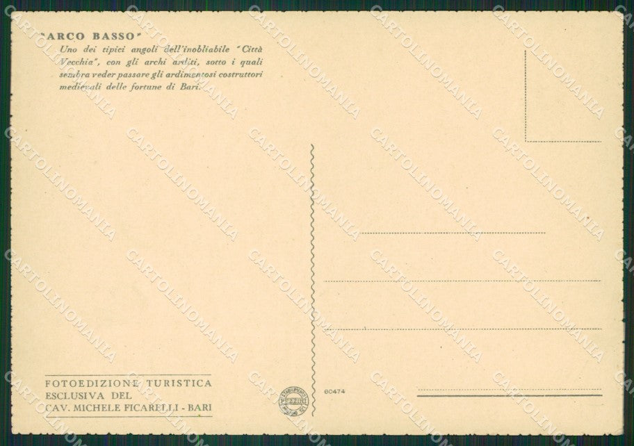 Bari Città FG cartolina ZK3951 – retro