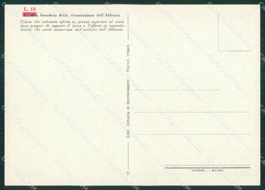 Frosinone Cassino Montecassino FG cartolina ZK3954 – retro