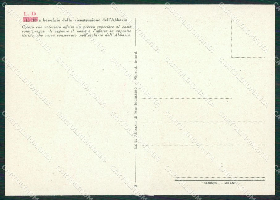 Frosinone Cassino Monecassino FG cartolina ZK3957 – retro