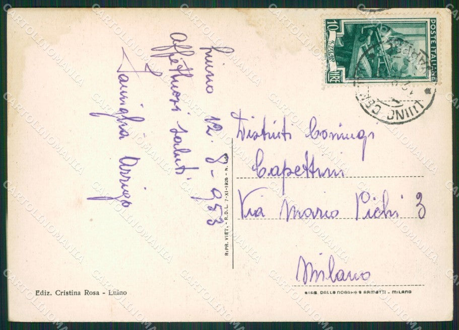 Varese Luino Battello FG cartolina ZK3958 – retro