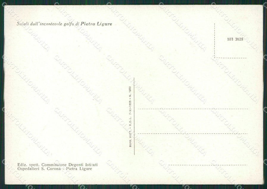 Savona Pietra Ligure FG cartolina ZK3961 – retro