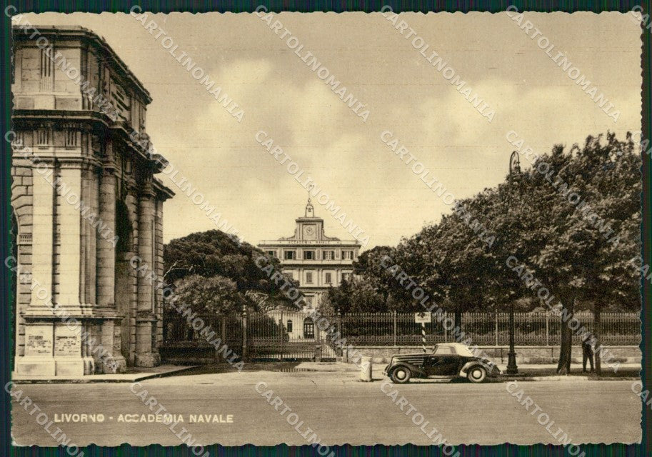 Livorno Città Accademia Navale Auto FG cartolina ZK3963 – fronte