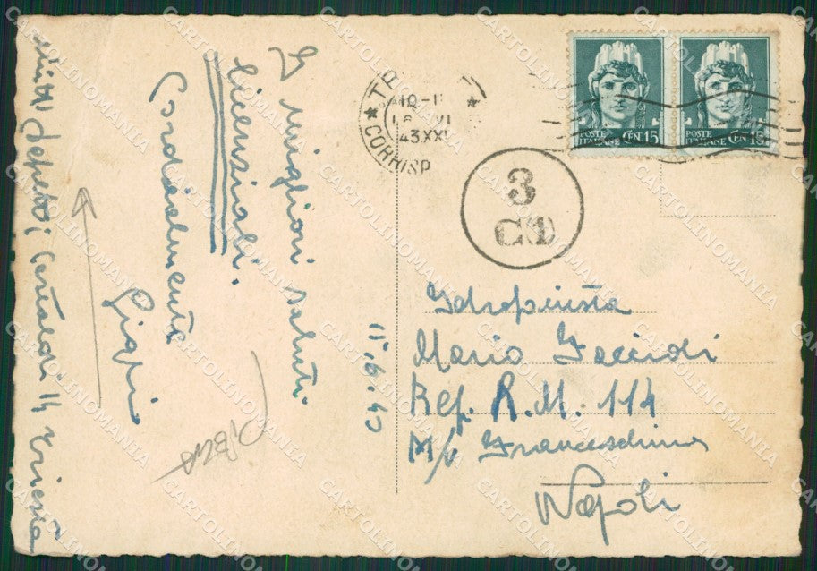 Trieste Città PIEGA FG cartolina ZK3968 – retro